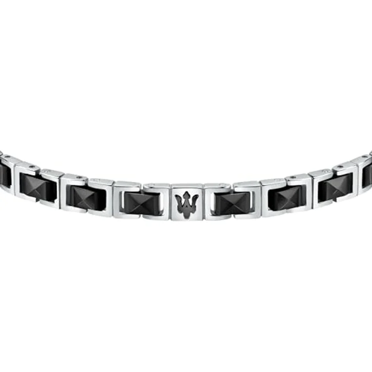 Maserati Jewels Herrenarmband, 22 cm, Edelstahl, Keramik, PVD mit Tridente-Symbol, Maserati-Blau-Finish – Bild 2
