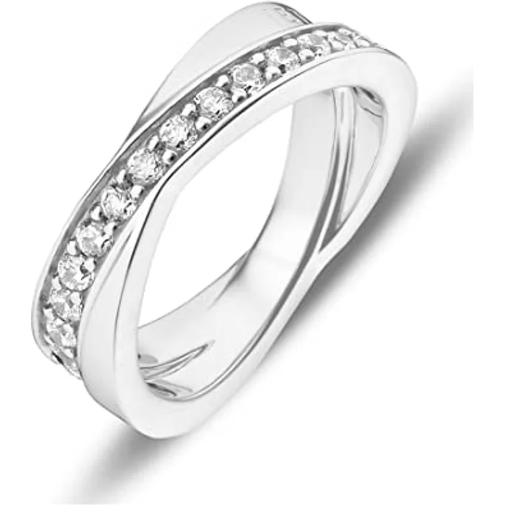 JETTE Damenring 31, 925er Silber mit 51 Zirkonia, elegantes Design von Jette Joop – Bild 1