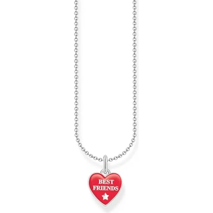Thomas Sabo Kette mit Best-Friends-Anhänger, 925 Sterlingsilber, vielseitige Damen-Halskette – Bild 1