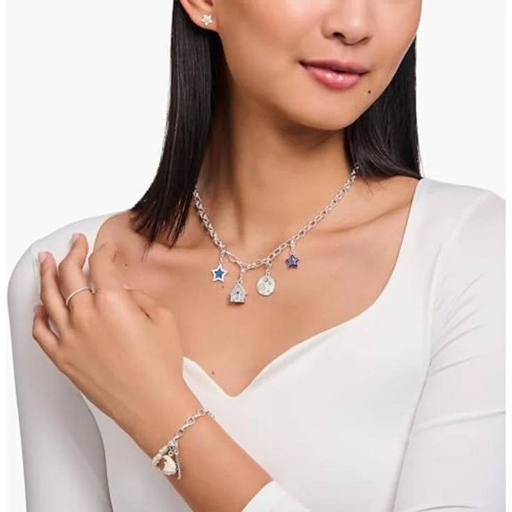 THOMAS SABO Charm-Anhänger Stern, recyceltes 925 Sterlingsilber mit Karabinerhaken, für Bettelarmbänder und Damenketten – Bild 2