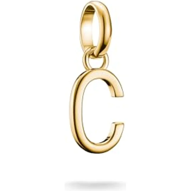 Thomas Sabo Charm Club Connect Charm-Anhänger Buchstabe C, 18k Vergoldung aus recyceltem 925 Silber, CC1209-413-39 – Bild 1