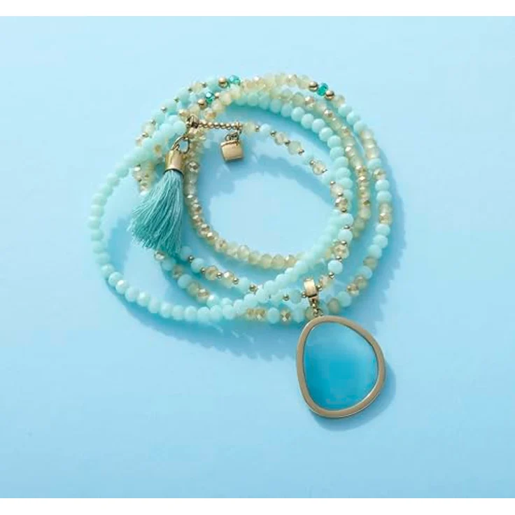 JEWELS BY LEONARDO Clip & Mix Bonny Anhänger, goldfarbener Edelstahl mit glasklarem Türkis Catseye, Schmuck Geschenk für Frauen – Bild 3