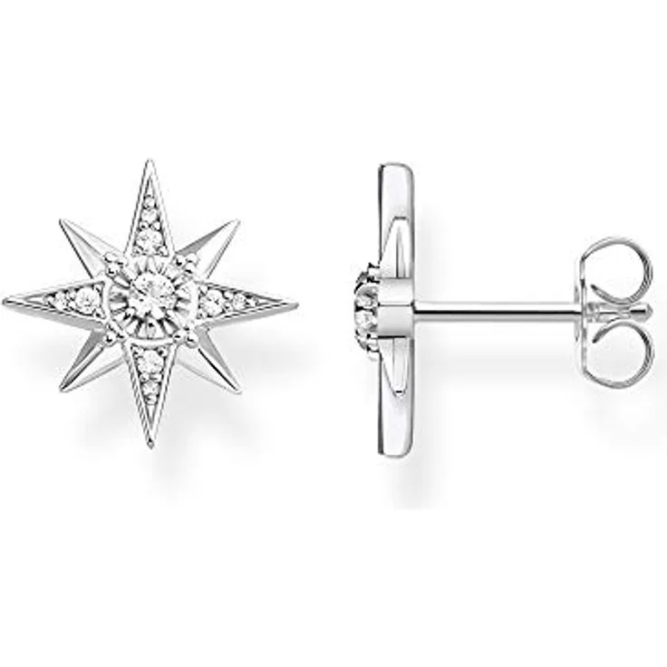 Thomas Sabo Ohrstecker Stern, 925 Sterling Silber, Damen-Ohrringe H2081-051-14