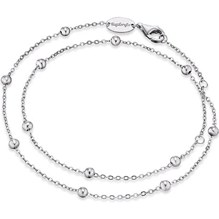 Engelsrufer Damen Armband ERB-LILMOON, Sterling Silber mit doppelt gewickelten silbernen Perlen, längenverstellbar, nickelfrei, Karabinerverschluss – Bild 1