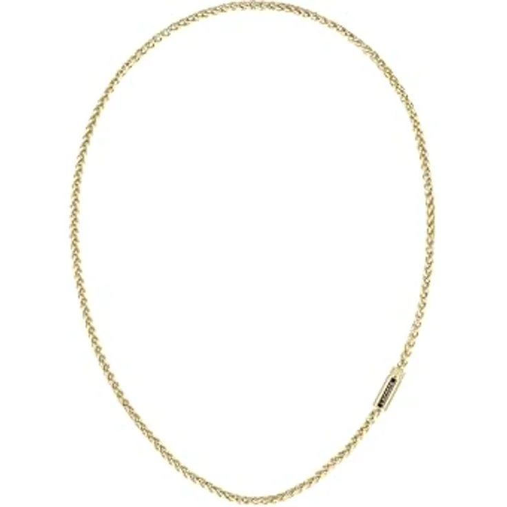 Lacoste Gliederhalskette Kollektion SPELT, Gelbgold mit Charm und Magnetverschluss, 559 mm Länge
