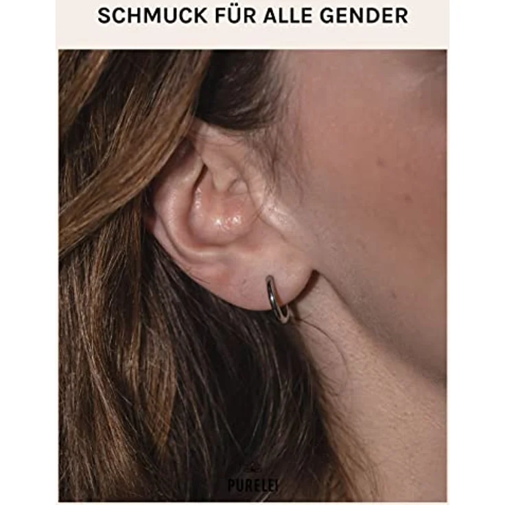 PURELEI® Spirit Ohrringe, Silber – Wasserfeste Damenohrringe aus langlebigem Edelstahl mit 1,3 cm Durchmesser – Eleganter Modeschmuck für individuellen Stil – Bild 3