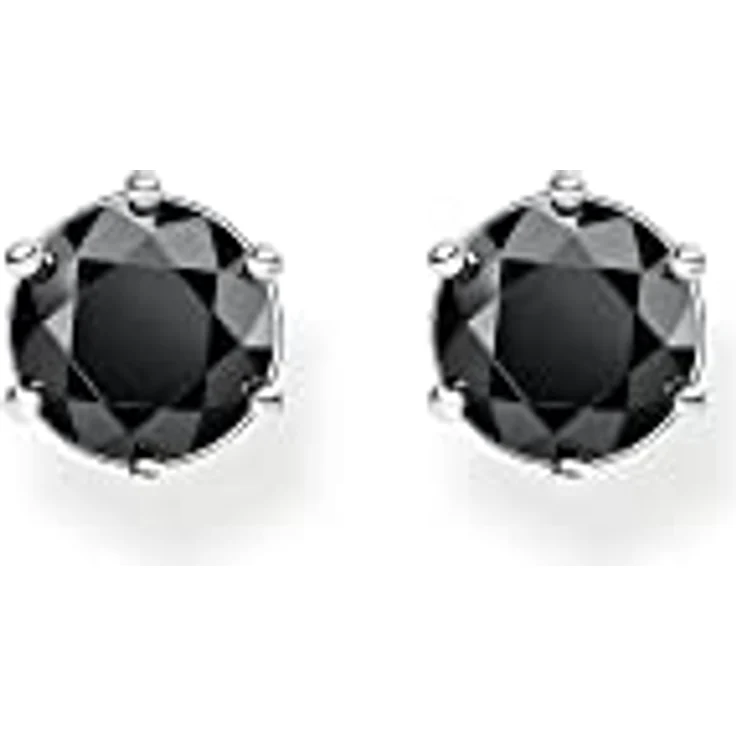 Thomas Sabo Ohrstecker H1964-051-11, 925 Silber mit schwarzem Zirkonia-Besatz, kompakte Maße 0,4 cm – Bild 2