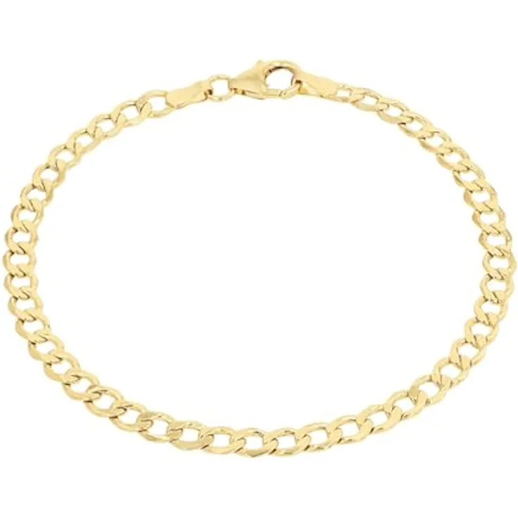 Amor Unisex Armband aus Gold 375/9 ct, 19 cm, Armschmuck mit Karabinerverschluss, Geschenkbox, 2014491