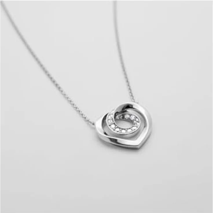 JETTE Damen-Kette 925er Silber, recycelter Zirkonia, One Size, Silber 32029961 – Bild 2