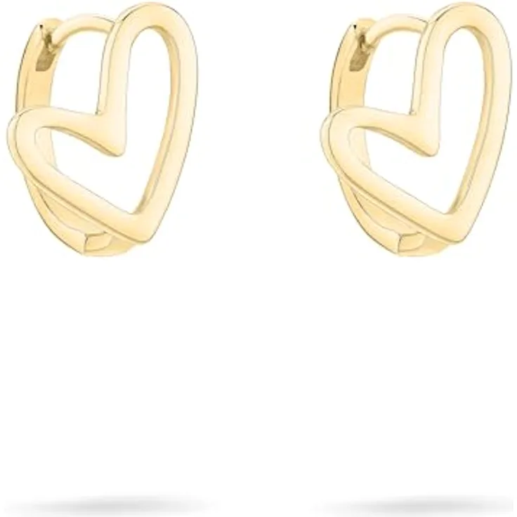 Tamaris Creolen TJ-0578-E-15, Goldene Edelstahlkreolen mit IP-Goldbeschichtung, 1,5 cm