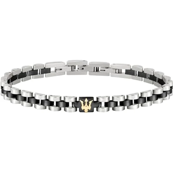 Maserati Jewels Herrenarmband JM320AST08, 21 cm, Edelstahl, PVD mit Maserati-Tridente, modernes Design in Maserati-Blau – Bild 1