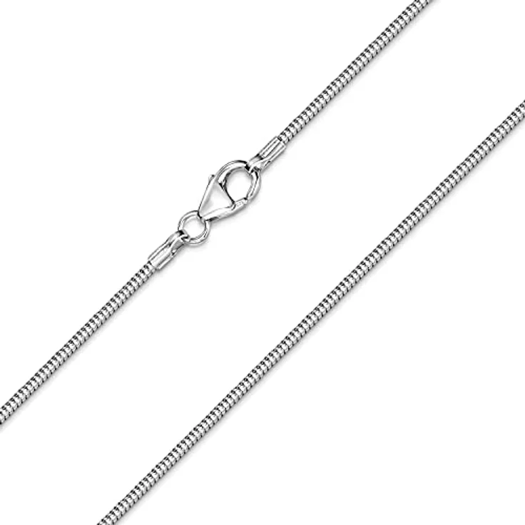 Materia Damen Schlangenkette aus 925 Silber, rhodiniert, 1,2mm, Kette in Längen von 22-55 cm – Bild 1