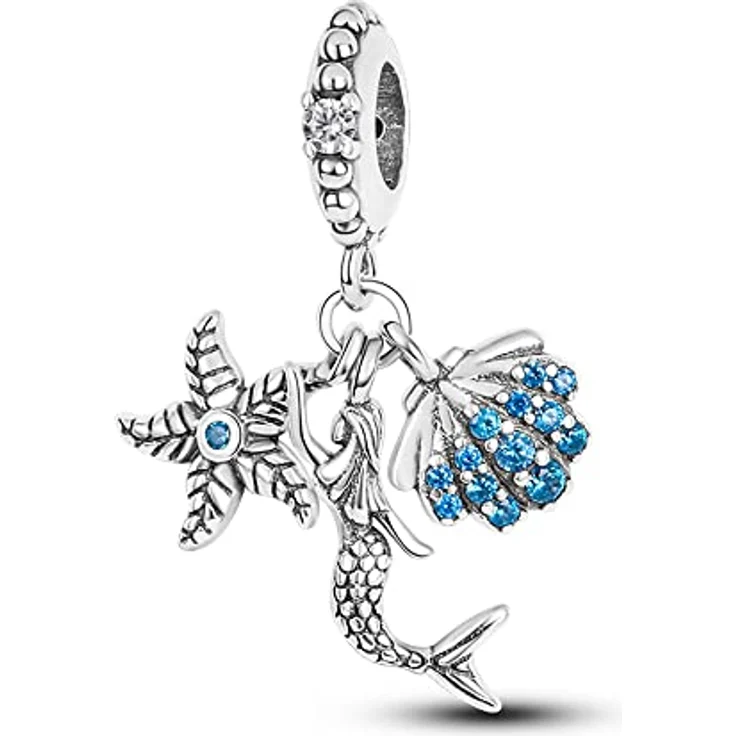 TINSLO Charm Anhänger für Damen, 925 Sterling Silber mit Zirkonia, kompatibel mit Pandora Armband und Halskette, ideales Geschenk für Frauen und Mädchen – Bild 1