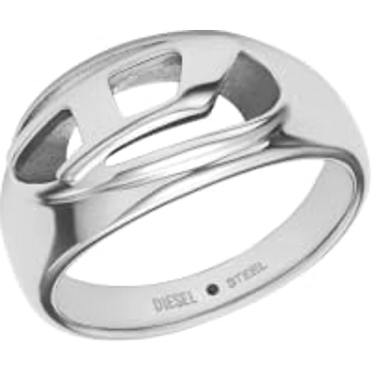 Diesel Unisex Silberfarbener Ring, Edelstahl, poliert, 12 mm breit, DX17150408 – Bild 4