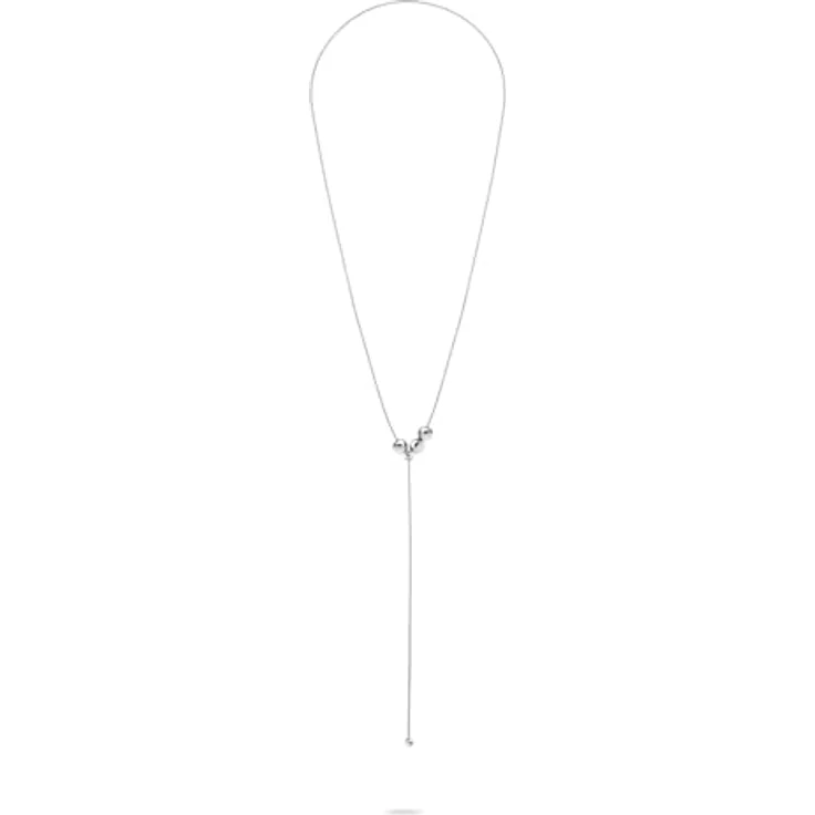 Liebeskind Berlin Damen Halskette LJ-1714-N-42, Edelstahl IP Rhodium, 42 cm Schlangenkette mit Sliderverschluss – Bild 2