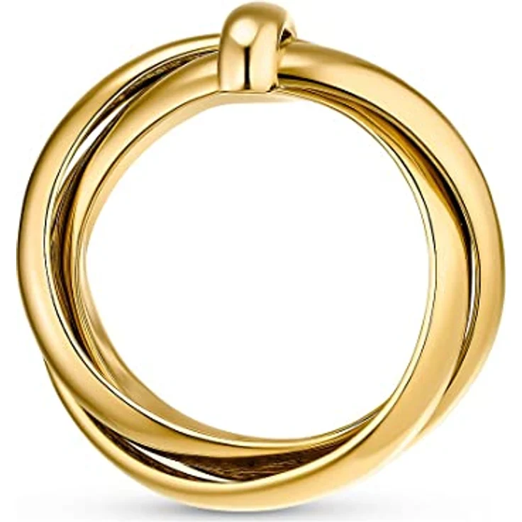 JETTE Damenring 925er Silber, Gelbgold, Breite 1,07 cm, Größe 59, Design von Jette Joop – Bild 2