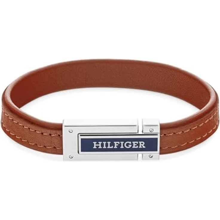 Tommy Hilfiger Jewelry Herren-Lederarmband Braun mit Edelstahlverschluss und magnetischem Verschluss - 2790560 – Bild 1