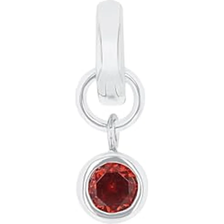 Amor Charm 925 Sterling Silber Damen Charms mit Zirkonia, 1,5 cm, Geburtsstein Januar, in Geschenkbox – Bild 1
