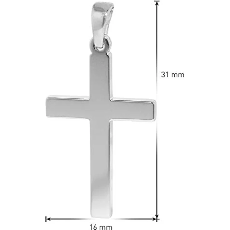 trendor Herren-Halskette mit Kreuz-Anhänger, Silber 925, 50 cm, modische Geschenkidee – Bild 5