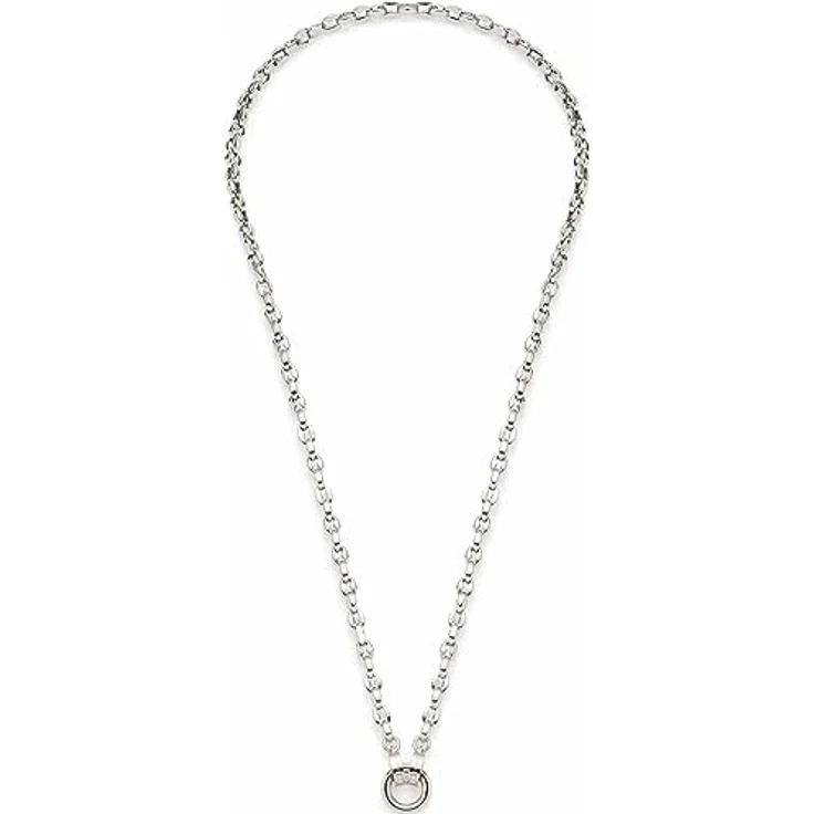 JEWELS BY LEONARDO Clip & Mix Romea Halskette, silberfarbener Edelstahl mit Bohnen-Kettengliedern, 50 cm Länge, individuell erweiterbar, Geschenk Schmuck Damen – Bild 1