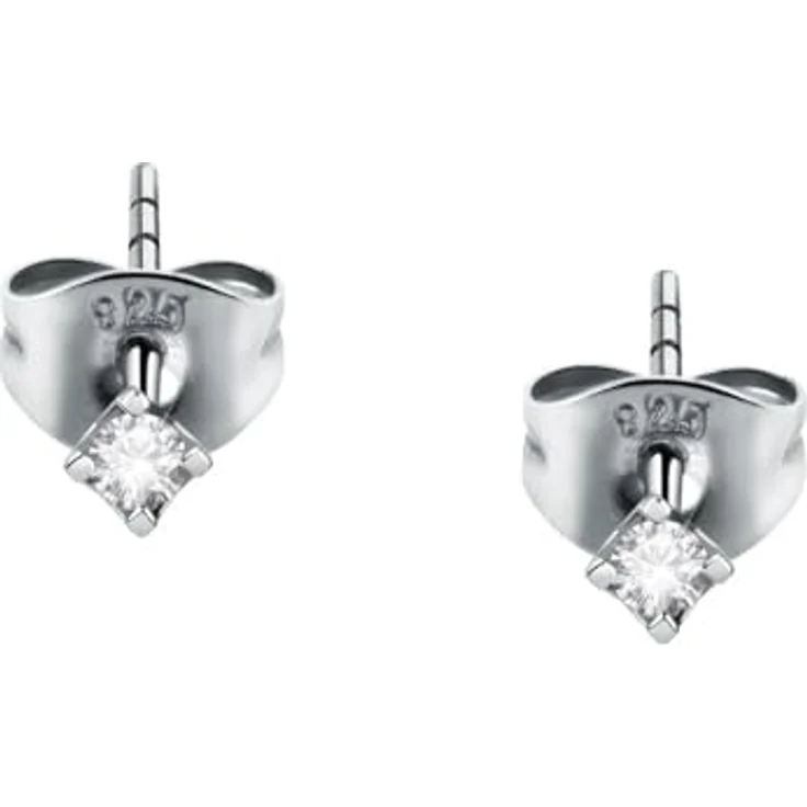 CHRIST Unisex-Ohrstecker 375er Weißgold mit 2 Diamanten, 0,5 cm – Bild 2