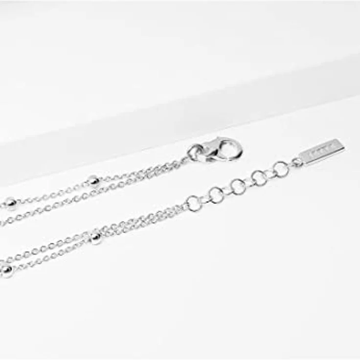 JETTE Damen-Halskette 925er Silber mit Süßwasserperle, 45 cm mit 3 cm Verlängerung, Silber – Bild 2