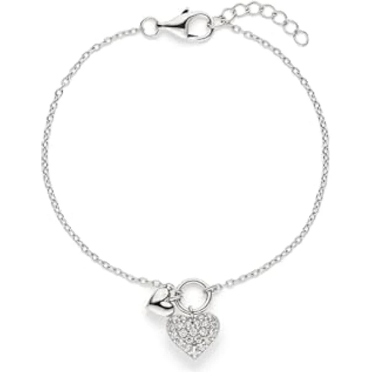 s.Oliver Bracelet - Elegantes Armband aus 925er Sterlingsilber, silber, Ankerkette verstellbar bis 16 cm, wasserfest & hautfreundlich – Bild 1