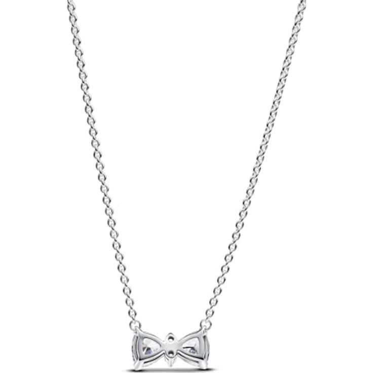 PANDORA Timeless Funkelnde Schleife Halskette aus Sterling Silber mit Zirkonia, 45 cm verstellbar – Bild 1