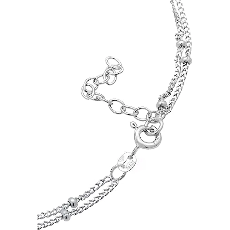 Elli Fußkette mit Kugeln, zeitloses 925 Silber Schmuckstück für das Fußgelenk – Bild 3
