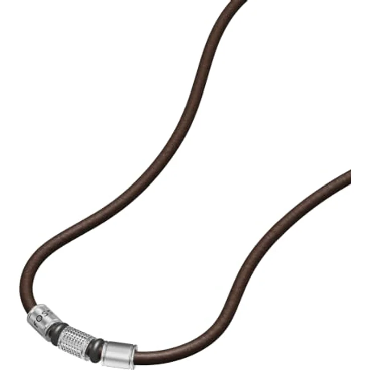 Fossil Machine Herren Braune Halskette, Leder mit Karabinerverschluss, 508 mm Länge – Bild 3