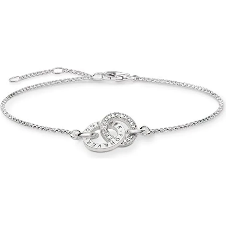 Thomas Sabo Armband A1551-051-14-L19,5v, Armschmuck aus Edelstahl, silber