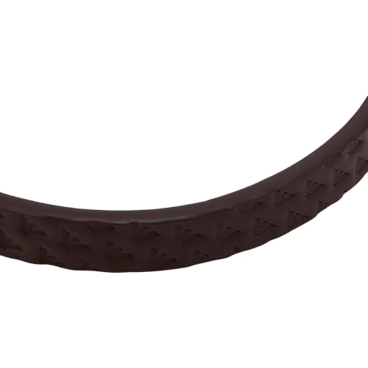 Emporio Armani Herren Silberfarbenes Lederarmband EGS3251040, braunes Leder mit mattem Finish und sicherem Magnetverschluss, 19,5 cm + 1 cm verstellbar – Bild 5