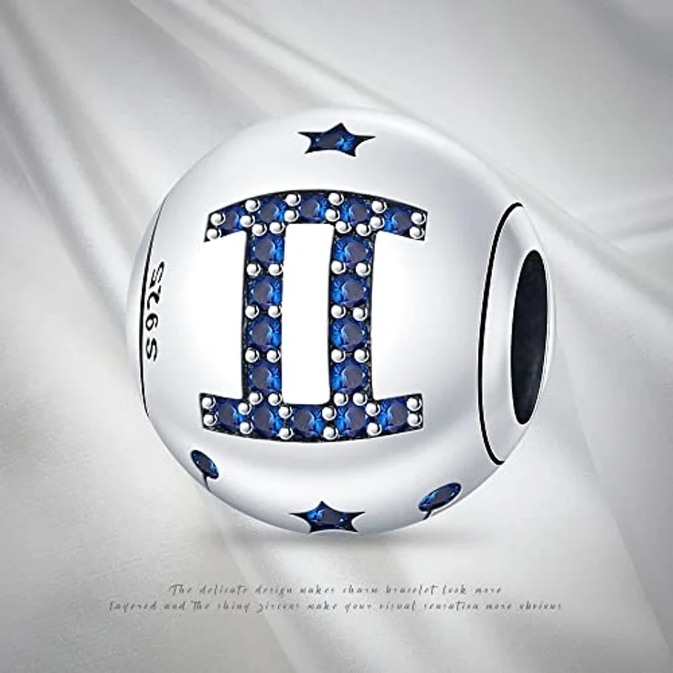 TINSLO Charm Anhänger Sternzeichen für Armband, 925 Sterling Silber, 12 Modelle, kompatibel mit Pandora-Armband und europäischen Halsketten für Frauen und Mädchen – Bild 3