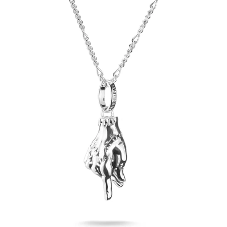 Thomas Sabo x Wednesday Kette Eiskaltes Händchen, 925 Sterling Silber mit ikonischem Design und eleganter Silberkette – Bild 1