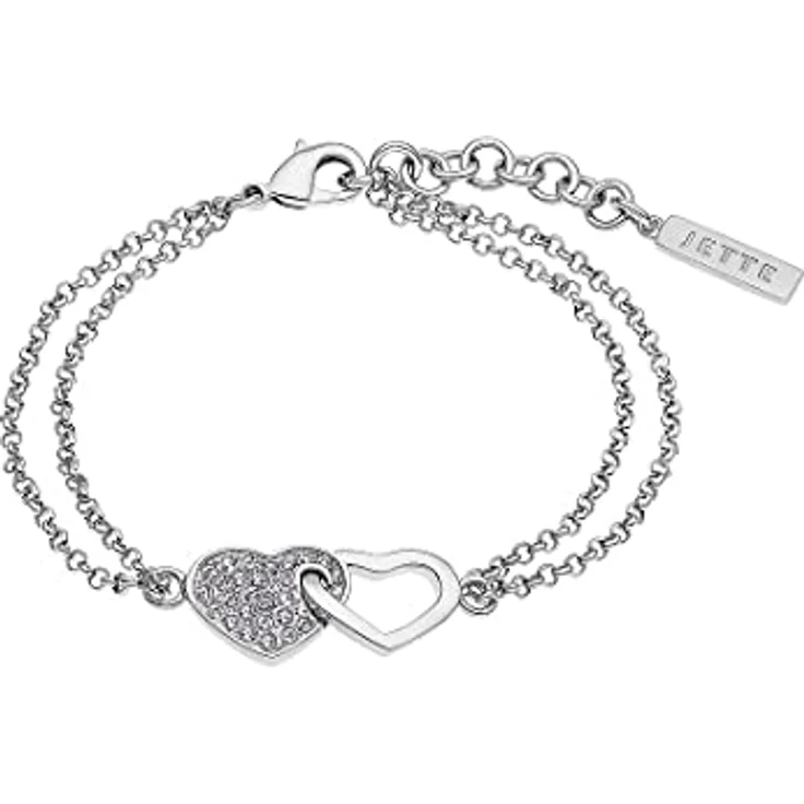 JETTE Damen-Armband 925er Silber rhodiniert mit 33 Zirkonia, One Size, 17 cm + 3 cm Verlängerung, Silber – Bild 1