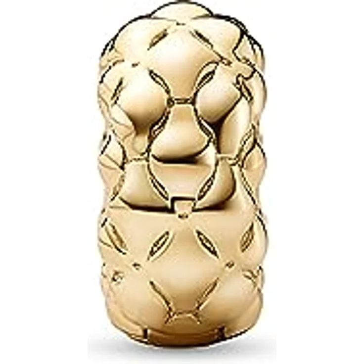 PANDORA Moments Clip Charm mit Nieten, Sterling Silber mit 14 Karat vergoldeter Metalllegierung, kompatibel mit Moments Armbändern, 762716C00 – Bild 2