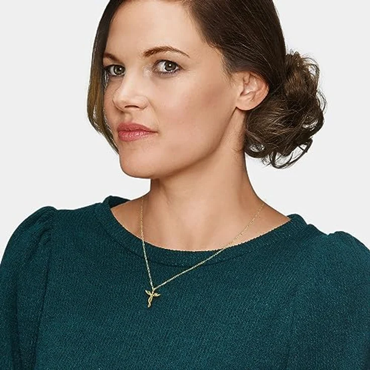 Engelsrufer Damen Halskette mit Engel Anhänger aus Sterling Silber, goldbeschichtet, verstellbare Länge, nickelfrei, Allergiker geeignet – Bild 4