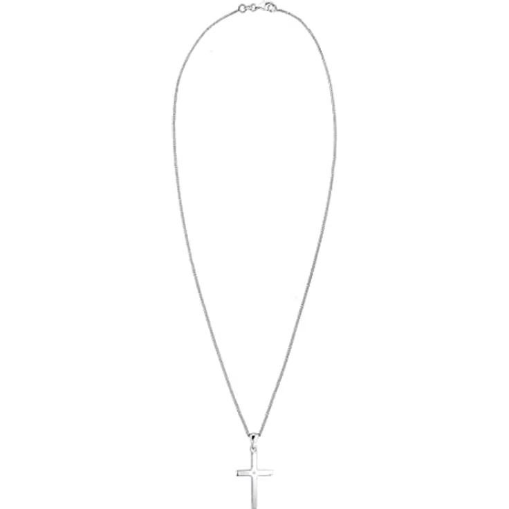Elli DIAMONDS Halskette Damen, Kreuz Anhänger mit 0.005 ct. Diamant in 925 Sterling Silber, 45 cm Länge – Bild 3