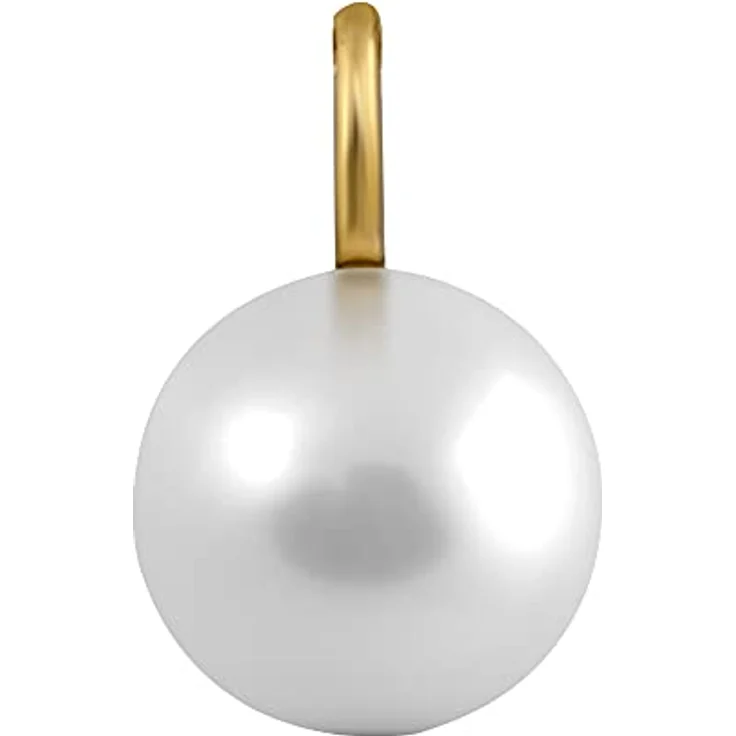 Orolino Damen Anhänger 585/- Gold, 0,9 cm glänzend mit gelber Süßwasserzuchtperle, exklusives Design – Bild 1