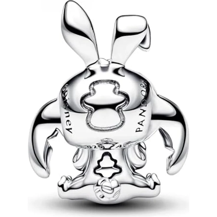 Pandora 794498C01 Charm, 925 Silber Disney Stitch als Osterhase mit Mohrrübe und Imitationsquarz, 18 x 14 mm – Bild 2