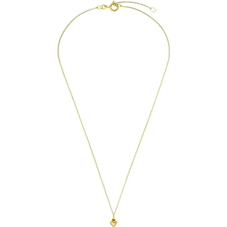 Amor Kette mit Herzanhänger für Mädchen, Gold 375, zierlich – Bild 3