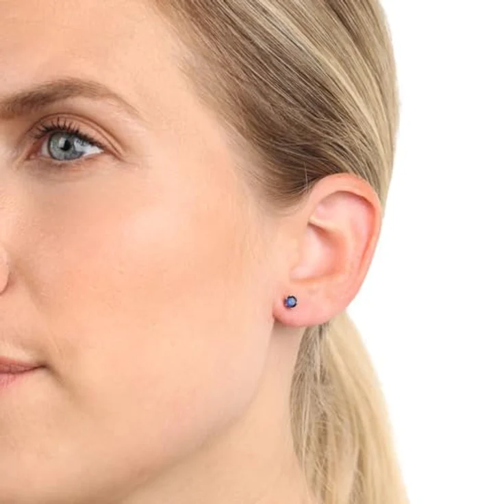 Amor Paar Ohrstecker, 375 Gold mit Zirkonia, 4 mm, Damen Schmuck – Bild 5