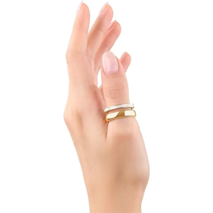 s.Oliver Edelstahl Damenring, gold, 10 mm breit, in Schmuck Geschenkbox, 2037982 – Bild 3