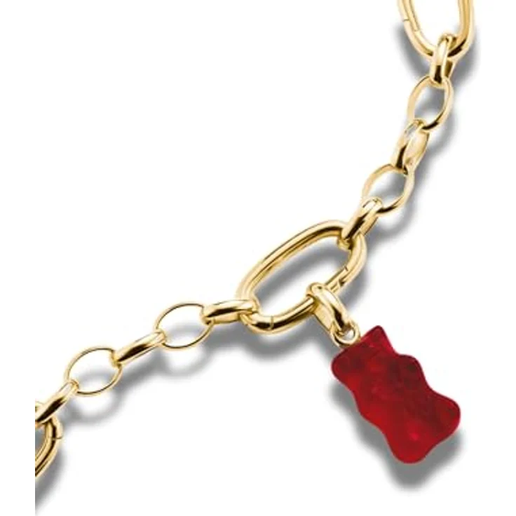 THOMAS SABO Charm-Anhänger Goldbär in Rot, 925er Silber, 18k vergoldet, Kristallglas, recyceltes Silber, anpassbar an Ketten & Armbänder – Bild 2