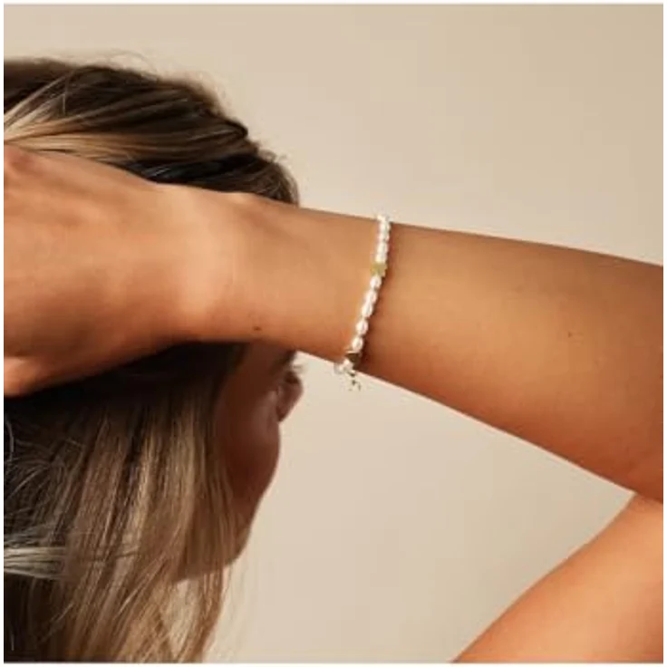 Guido Maria Kretschmer Damen-Armband Edelstahl mit Muschelkern, One Size, zeitloses Design – Bild 2