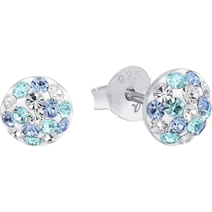 Amor Paar Ohrstecker, mit Preciosa Crystal für Mädchen, glänzend und stilvoll – Bild 1