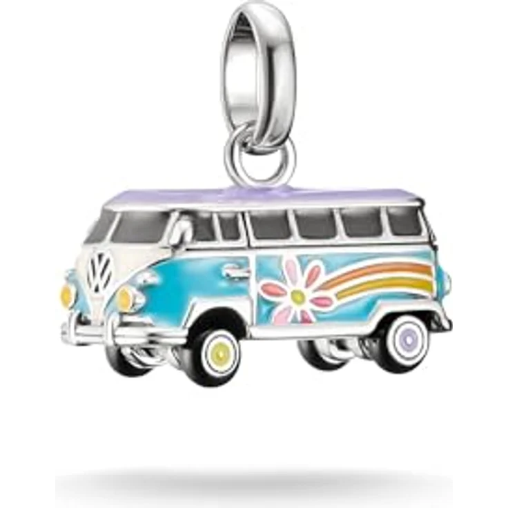 THOMAS SABO Charm-Anhänger Hippie Bus Connect, mehrfarbig Silber CC1324-664-7 – Bild 1