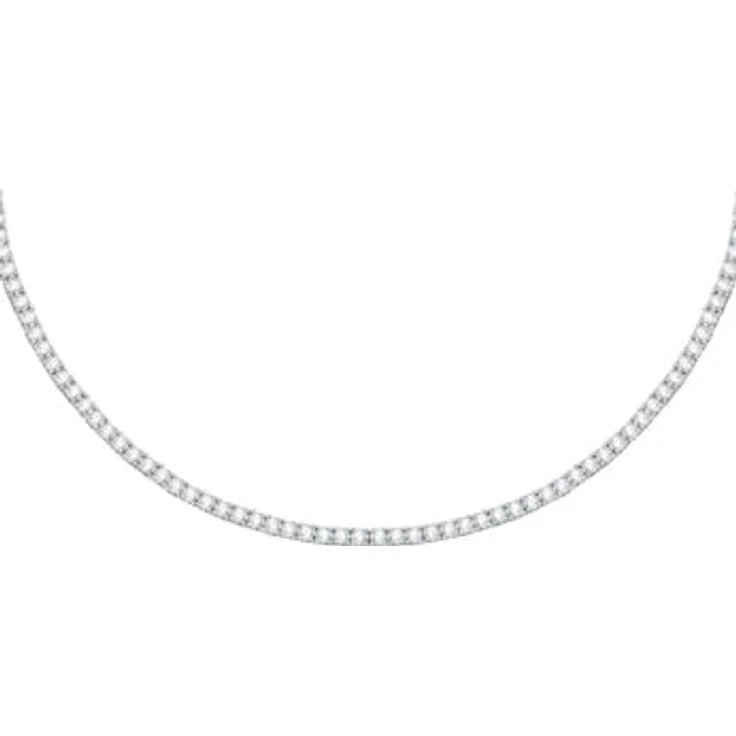 CHRIST Damen-Kette, 925er Silber recycelt, rhodiniert, Zirkonia, 34 cm mit 5 cm Verlängerung – Bild 1