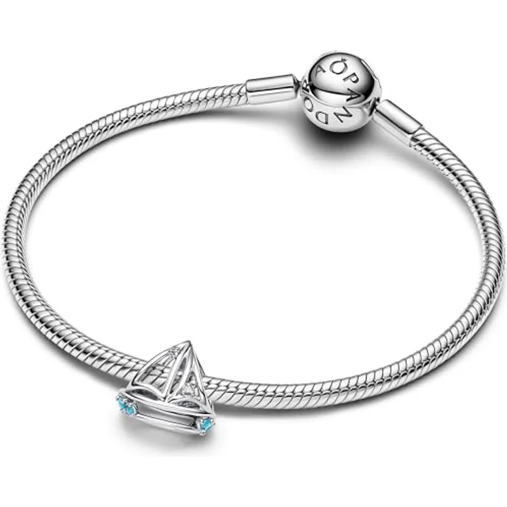 Pandora Moments Segelboot Charm, Sterling Silber mit Zirkonia, von Hand gearbeitet, kompatibel mit Moments Anhängern, 793905C01 – Bild 3