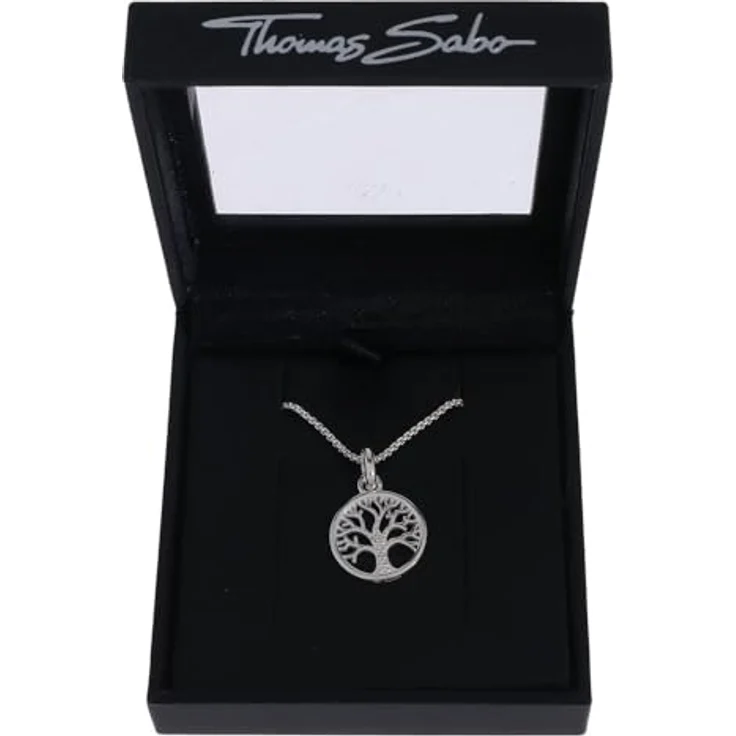 THOMAS SABO Damen-Halskette mit Anhänger, 925 Silber, Zirkonia weiß, Brillantschliff, längenverstellbar von 38 - 42 cm - SCKE150145 – Bild 3